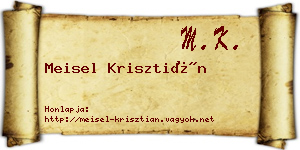 Meisel Krisztián névjegykártya